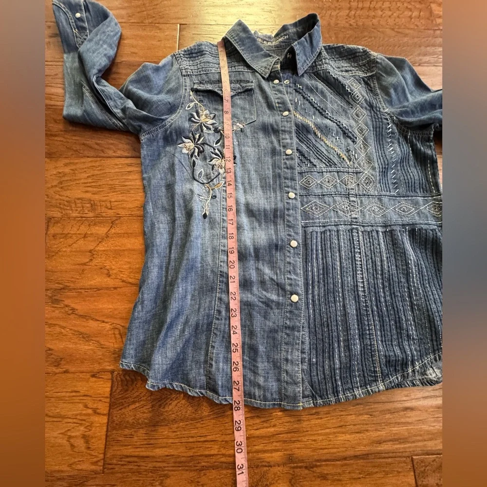 Double D Ranch Embroidered Denim Shirt - Picture 12 of 16